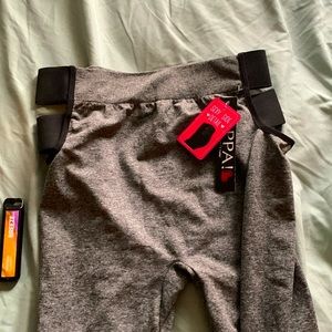 Grey leggings with cut open sides very cute